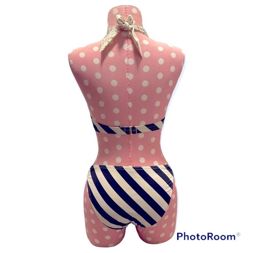 Victoria’s Secret vintage Bombshell black & white halter bikini set - Picture 6 of 7
